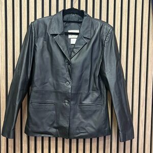 Black Leather Women's Jacket